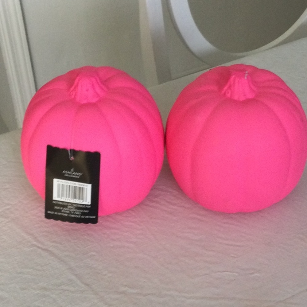 Ashland Neon Pink Decorative Pumpkins